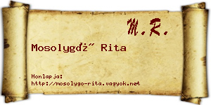 Mosolygó Rita névjegykártya