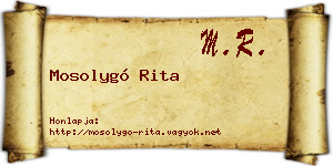 Mosolygó Rita névjegykártya